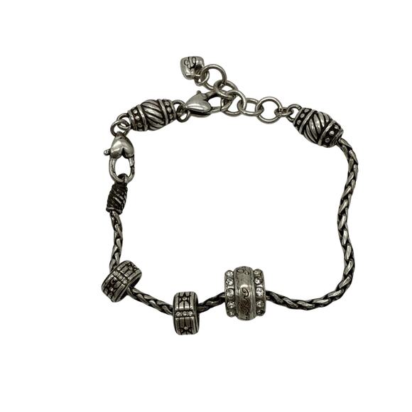 Brighton Slide Bracelet Charms Slide Right On Silver Plated Grandmother Charm - Picture 1 of 6